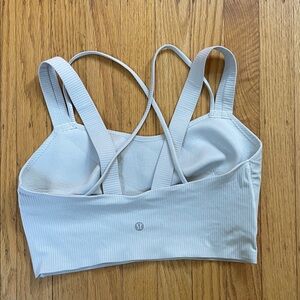 lululemon athletica Light Gray Strappy Sports Bra